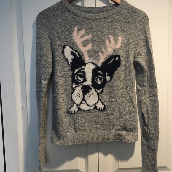 Abercrombie women’s grey Christmas sweater S
